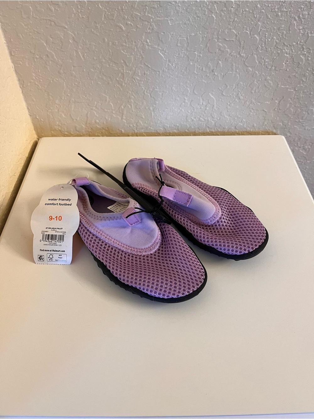 Kids Lavender Water-Friendly Slip-On Shoes By Wonder Nation Size 9-10